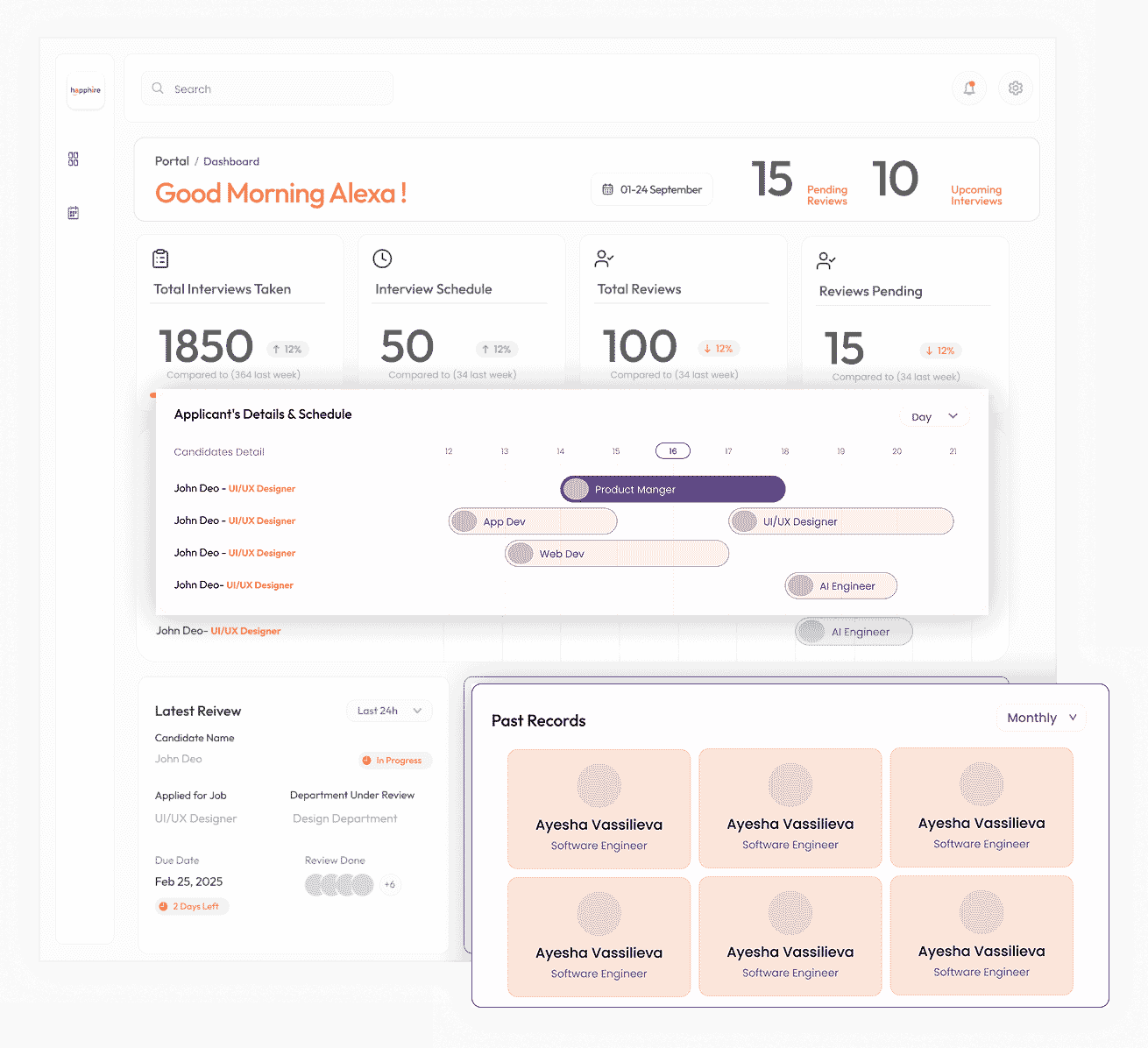 Interviewer workflow product preview